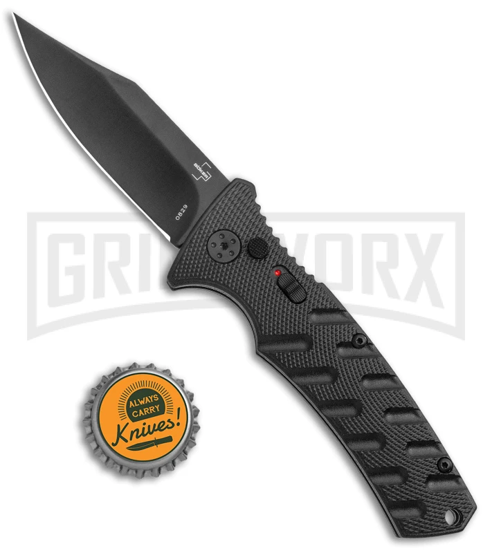 Boker Plus Strike Black Automatic Knife - Black Plain 6 Boker Plus Strike Black Automatic Knife - Black Plain - Image 4