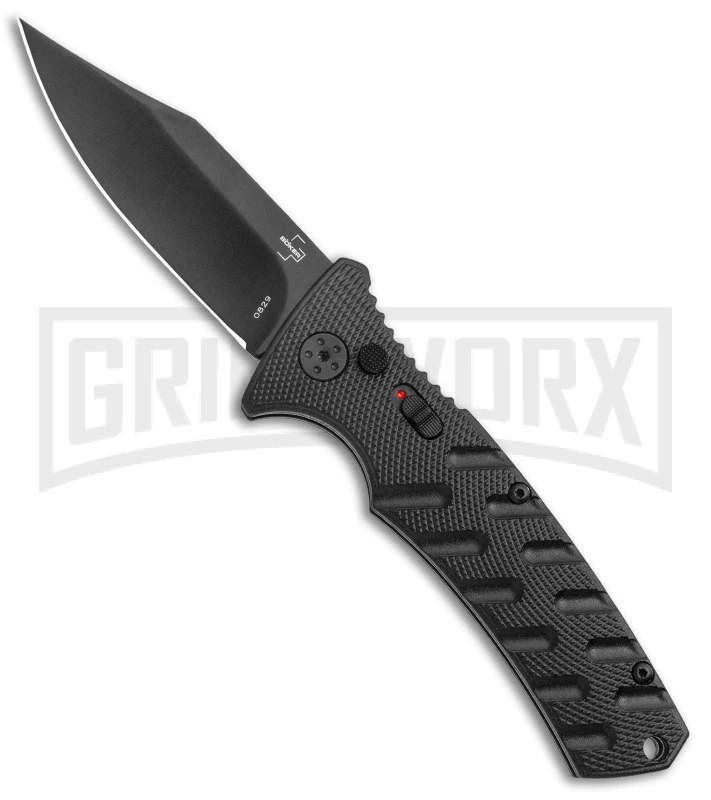 Boker Plus Strike Black Automatic Knife - Black Plain 3 Boker Plus Strike Black Automatic Knife - Black Plain