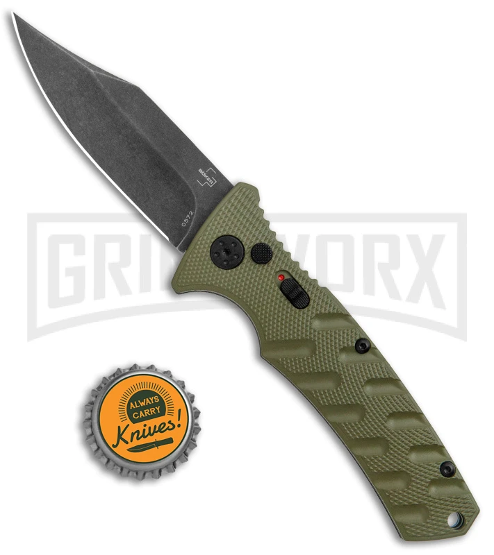 Boker Plus Strike OD Green Automatic Knife - Bowie Black Stonewash Plain 6 Boker Plus Strike OD Green Automatic Knife - Bowie Black Stonewash Plain - Image 4