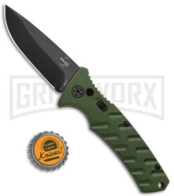 Boker Plus Strike OD Green Automatic Knife - Drop Point Black Plain 9 Boker Plus Strike OD Green Automatic Knife - Drop Point Black Plain -Kershaw Store Boker Plus Strike DP Auto OD Green Black BHQ 97033 jr bottlecap large