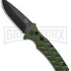 Boker Plus Strike OD Green Automatic Knife - Drop Point Black Plain -Kershaw Store Boker Plus Strike DP Auto OD Green Black BHQ 97033 jr large