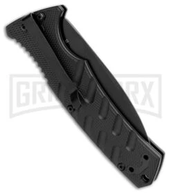 Boker Plus Strike Manual Knife - Dagger Black Plain -Kershaw Store Boker Plus Strike Dagger Auto Black Black 01BO428NSOI BHQ 97035 jr side large
