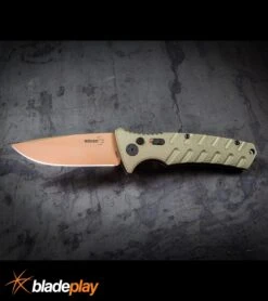 Boker Plus Strike Desert Warrior OD Green Automatic Knife - D2 Drop Point Copper 15 Boker Plus Strike Desert Warrior OD Green Automatic Knife - D2 Drop Point Copper -Kershaw Store Boker Plus Strike Desert Warrior OD Green Automatic Knife Drop Point Chopper BP20049 kp large