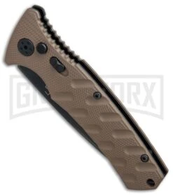Boker Plus Strike Coyote Brown Automatic Knife - Tanto Black SW Serr 13 Boker Plus Strike Coyote Brown Automatic Knife - Tanto Black SW Serr -Kershaw Store Boker Plus Strike Tanto Coyote Brown black sw serr BHQ 67885 er spine large
