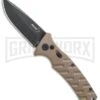 Boker Plus Strike Coyote Brown Automatic Knife - D2 Drop Point Black SW 2 Boker Plus Strike Coyote Brown Automatic Knife - D2 Drop Point Black SW -Kershaw Store Boker Plus Strike drop point coyote brown black sw BHQ 67882 er jr large