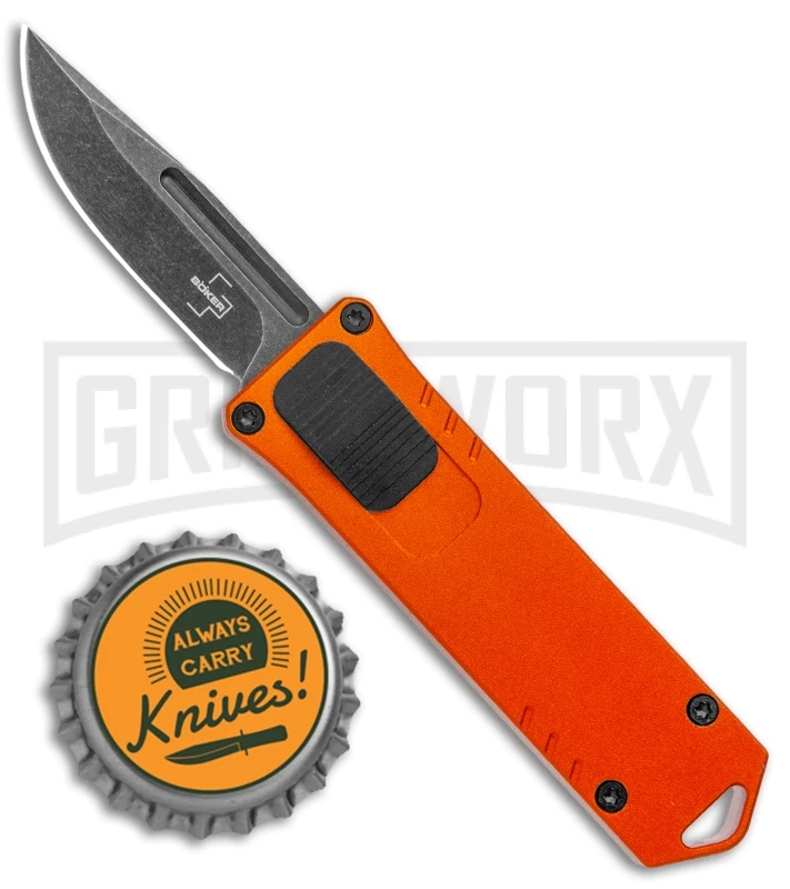 Boker Plus USB OTF Black Automatic Knife Aluminum - Orange SW Plain 6 Boker Plus USB OTF Black Automatic Knife Aluminum - Orange SW Plain - Image 4