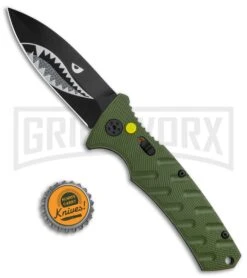 Boker Warhawk Strike Automatic Knife - Dagger -Kershaw Store Boker Plus Warhawk Strike Dagger Auto Green Black BHQ 113922 jr bottlecap large