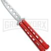 Boker Plus 01BO712 Red G-10 Balisong Trainer Butterfly Trainer - Satin -Kershaw Store Boker Plus balisong trainer red G10 satin BHQ 76461 er large