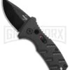 Boker Stubby Strike Black Automatic Knife CA Legal - Black -Kershaw Store Boker Stubby Strike CA Legal Auto Black 01BO441NSOI BHQ 99647 jr large