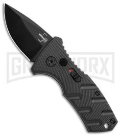 Boker Stubby Strike Black Automatic Knife CA Legal - Black