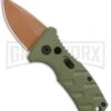 Boker Stubby Strike Automatic Knife - Desert Warrior -Kershaw Store Boker Stubby Strike CA Legal Auto OD Green Copper 01BO443NSOI BHQ 99649 jr large
