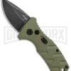 Boker Stubby Strike OD Green Automatic Knife - Black Stonewash -Kershaw Store Boker Stubby Strike CA Legal Auto OD Green Smokewash 01BO442NSOI BHQ 99648 jr large
