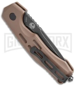 Boker Thunder Storm Automatic Knife Coyote - Blackwash Plain 7 Boker Thunder Storm Automatic Knife Coyote - Blackwash Plain -Kershaw Store Boker Thunder Storm Auto Coyote Blak SW BHQ 110586 jr bottlecap large