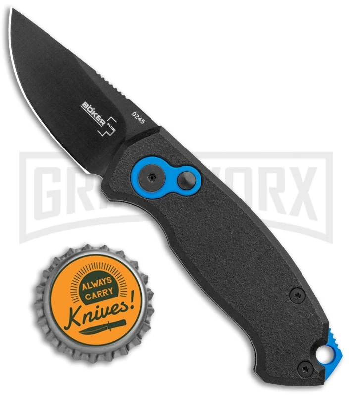 Boker Vox Kompakt CA Legal Automatic Knife - Drop Point Black Plain 6 Boker Vox Kompakt CA Legal Automatic Knife - Drop Point Black Plain - Image 4