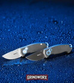 Boker Vox Kompakt CA Legal Automatic Knife - Drop Point Stonewash Plain -Kershaw Store Boker Vox Kompakt CA Legal Automatic Knife Black BHQ 95711 kp blue web large 1