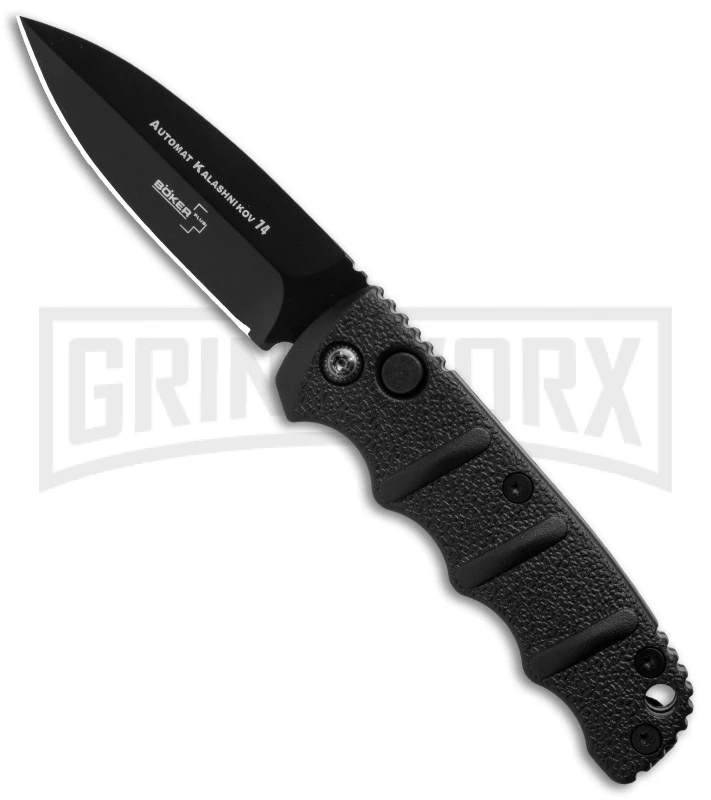 Boker Black Mini Kalashnikov Black Automatic Knife - D2 Black Plain 3 Boker Black Mini Kalashnikov Black Automatic Knife - D2 Black Plain