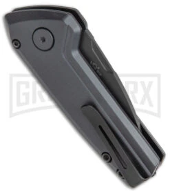 Buck Knives Buck Deploy Gray Mini Automatic Knife - Black Plain 8 Buck Knives Buck Deploy Gray Mini Automatic Knife - Black Plain -Kershaw Store Buck Deploy Mini Auto Sniper Gray Black 0838GYS1 BHQ 146021 jr side large