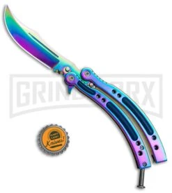 Andux CS Spectrum Balisong Butterfly Knife W/ Blue Inlays - Bowie Spectrum Plain 9 Andux CS Spectrum Balisong Butterfly Knife W/ Blue Inlays - Bowie Spectrum Plain -Kershaw Store Butterfly Spectrum BF310477 5 BHQ 81133 jr bottlecap large