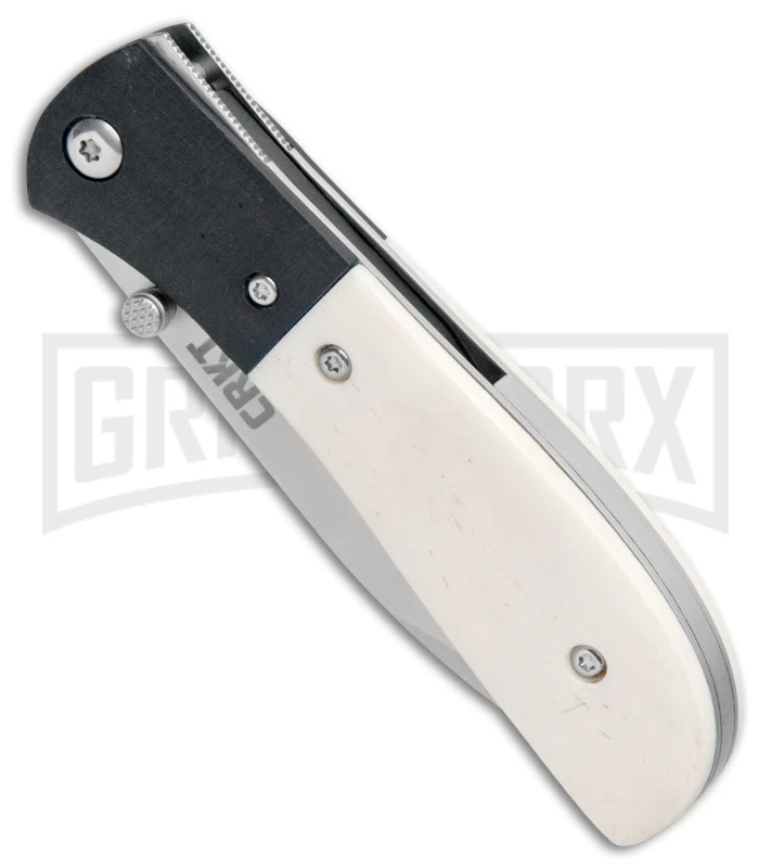 CRKT Carson White Bone Spring Assisted Knife - Satin Plain 4 CRKT Carson White Bone Spring Assisted Knife - Satin Plain - Image 2