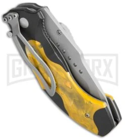 CRKT Elishewitz Horus 1150 Orange/Black Spring Assisted Knife - Bead Blast Plain -Kershaw Store CRKT Elishewitz Horus SA Orange Black BB 1150 BHQ 68641 jr side large