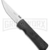 CRKT Folding Heiho Black G-10 Spring Assisted Knife - Satin Plain -Kershaw Store CRKT Folding Heiho SA Satin 2900 BHQ 6277 jr large