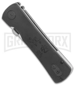 CRKT Folding Heiho Black G-10 Spring Assisted Knife - Satin Serr -Kershaw Store CRKT Folding Heiho SA Satin Serr 2901 BHQ 11434 jr spine large