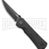 CRKT Hissatsu Black Folding Spring Assisted Knife - Black Plain -Kershaw Store CRKT Folding Hissatsu SA Black 2903 BHQ 1948 jr large