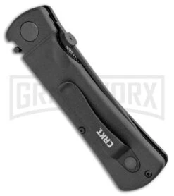 CRKT Hissatsu Black Folding Spring Assisted Knife - Black Plain -Kershaw Store CRKT Folding Hissatsu SA Black 2903 BHQ 1948 jr side large