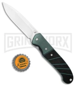 CRKT Ignitor Black & Green G10 Spring Assisted Knife - Satin Plain -Kershaw Store CRKT Ignitor SA Black Green G 10 Satin 6850 BHQ 4374 jr bottlecap large