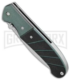 CRKT Ignitor Black & Green G10 Spring Assisted Knife - Satin Plain -Kershaw Store CRKT Ignitor SA Black Green G 10 Satin 6850 BHQ 4374 jr spine large
