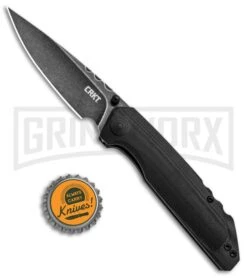 CRKT 7045 Lerch Fast Lane OutBurst Black G-10 Assisted Knife - Black -Kershaw Store CRKT Lerch Fast Lane OutBurst Assited Black Black 7045 BHQ 92315 jr bottlecap large
