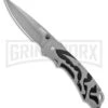CRKT Moxie Gray/Black Spring Assisted Knife - Titanium Plain -Kershaw Store CRKT Merch Moxie Gray Black SA Grey Plain 1102 BHQ 18527 jr large