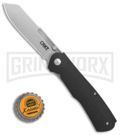 CRKT 6040 Radic Black G-10 Spring Assisted Knife - Satin -Kershaw Store CRKT Radic Black G10 satin BHQ 76682 er bottlecap large