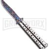 Chalkhill Balisong Patterned Butterfly Knife - Dotted Silver Handle With Red 1 Chalkhill Balisong Patterned Butterfly Knife - Dotted Silver Handle With Red -Kershaw Store Chalkhill Balisong Paterned Butterfly Knife Dotted Silver Handle With Red GX 37648 td large