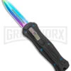 Coffin Blaster 2.0 Black DA/OTF Automatic Knife - Rainbow Dagger -Kershaw Store Coffin Blaster 2.0 Black Flames DA OTF Auto Rainbow GX 38219 jr large