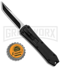 Coffin Blaster Tactical Black DA/OTF Automatic Knife - Tanto Two-Tone -Kershaw Store Coffin Blaster Tactical Black DA Auto Tanto TT GX 33655 jr bottlecap large