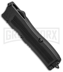 Conquest Tactical Fury Black D/A OTF Automatic Knife - Stonewash Plain -Kershaw Store Conquest Tactical Fury DA OTF Black SW BHQ 30663 jr spine large