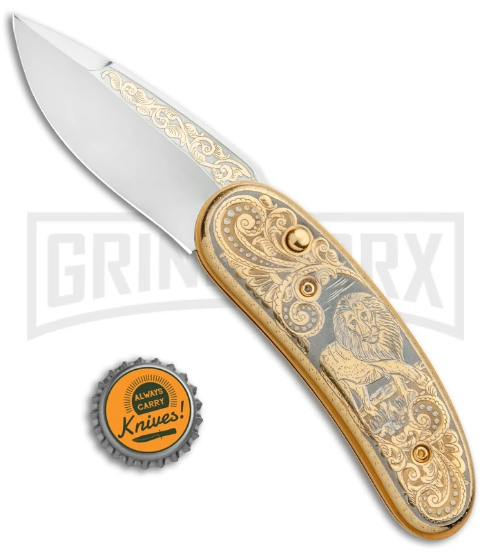 Custom Russian Gold Lion Automatic Knife - Polish Plain 8 Custom Russian Gold Lion Automatic Knife - Polish Plain - Image 6