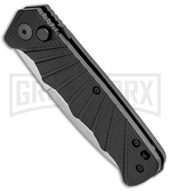 Delta Force Automatic Knife Black Aluminum - Satin Plain 4 Delta Force Automatic Knife Black Aluminum - Satin Plain - Image 2