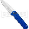 Delta Force Automatic Knife Blue Aluminum - Satin Plain 2 Delta Force Automatic Knife Blue Aluminum - Satin Plain -Kershaw Store Delta Force Auto Blue Aluminum Satin GX 38083 jr large