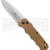 Delta Force Tan Automatic Knife - Satin Plain 2 Delta Force Tan Automatic Knife - Satin Plain -Kershaw Store Delta Force Auto Tan Aluminum Satin GX 38230 jr large