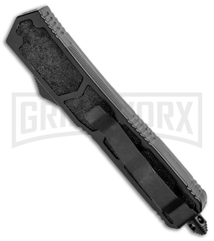 Delta Force D/A Black Tactical OTF Automatic Knife - Black Plain 5 Delta Force D/A Black Tactical OTF Automatic Knife - Black Plain - Image 3