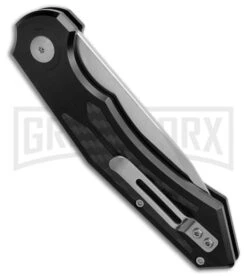 Diablo Automatic Knife Black Aluminum - Satin Plain -Kershaw Store Diablo Automatic Knife Black Aluminum Satin 3in BHQ 183583 td side large