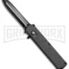 Elemental Reactor Sim. Carbon Fiber OTF Automatic Knife - Black Plain
