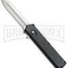 Elemental Black OTF Automatic Knife - Satin Plain -Kershaw Store Elemental Black TT6 BP 18598 jr large