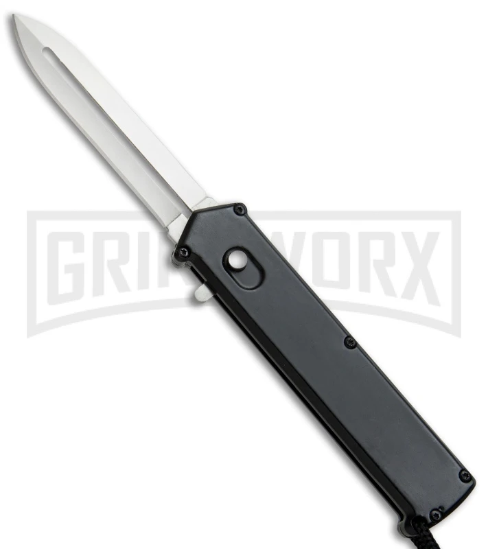 Elemental Black OTF Automatic Knife - Satin Plain 3 Elemental Black OTF Automatic Knife - Satin Plain