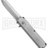 Elemental Silver OTF Automatic Knife - Satin Plain -Kershaw Store Elemental Silver TT9 BP 18599 jr large