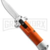 Enzo OTF Orange Automatic Keychain Knife - Satin Spear Point Plain 2 Enzo OTF Orange Automatic Keychain Knife - Satin Spear Point Plain -Kershaw Store Enzo OTF Auto Keychain Knife Orange Satin GX 38889 jr large