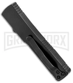 Firecracker Mini Black D/A OTF Automatic Knife - Tanto Two-Tone Plain -Kershaw Store Firecracker Mini Black DA Auto Tanto TT Plain GX 33656 jr side large