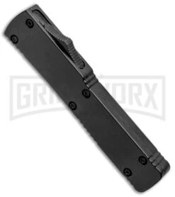Firecracker Mini Black D/A OTF Automatic Knife - Tanto Two-Tone Plain -Kershaw Store Firecracker Mini Black DA Auto Tanto TT Plain GX 33656 jr spine large
